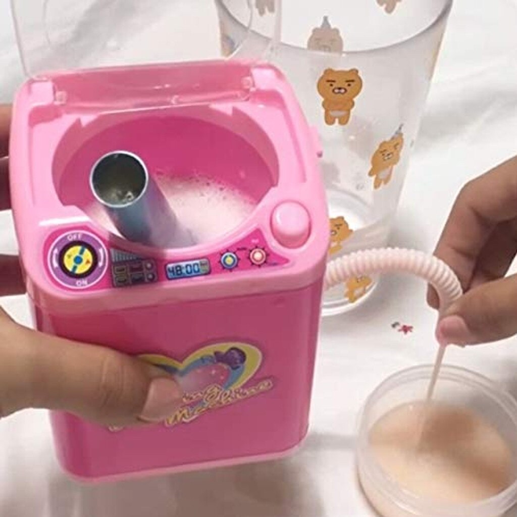 Girl Toy Makeup Brush Cleaner Device Washing Machine Mini Toy And Puff Automatic Cleaning Tool Kits