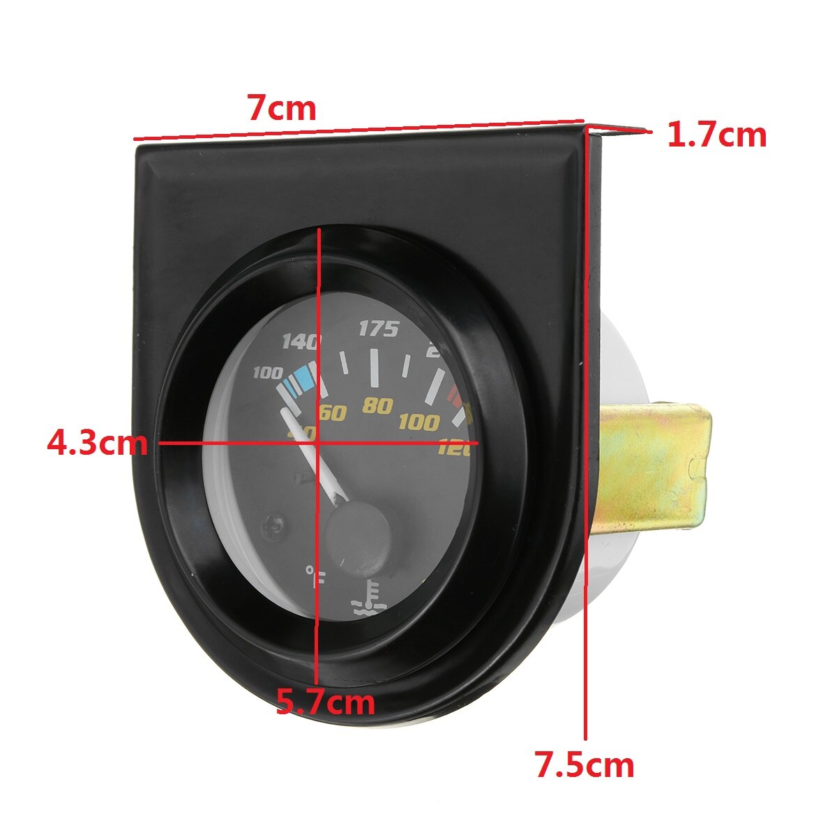 1Pc 2 "52Mm Auto Water Temperatuur Meter Met Sensor 100 °F Tot 250 °F / 40 Te 120 Backlight Auto Meters