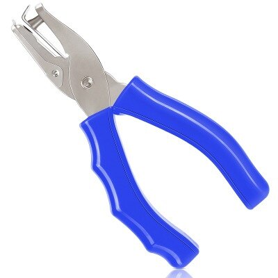 Single 6mm Hole Punch Handheld Round Paper Cutter Loose-Leaf Punches Scrapbooking Puncher DIY Tools Office Binding Supplies: Blue