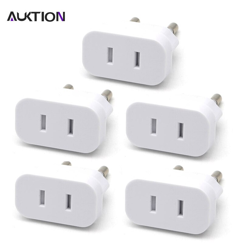 AUKTION US To EU Euro Europe Plug 4.8mm 2 Round Pin Power Plug Converter Travel Adapter US to EU Adapter Electrical Socket: Default Title