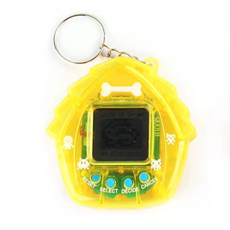 Electronic Pets Toys 90S Nostalgic Tamagotchies 49 Pets in One Virtual Cyber Pet Toy Funny Tamagochi Game Console Keyring: Yellow