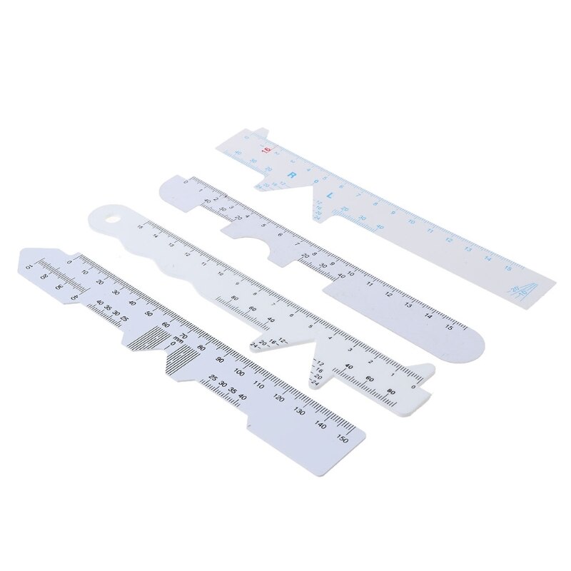 4 Types White Straight PD Ruler Pupillary Distance glasses Rulers