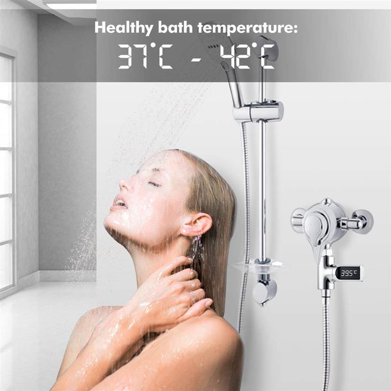 Led display vand brusebad termometer led display hjemme vand bruser termometer fremløbsvand temperatur monitor