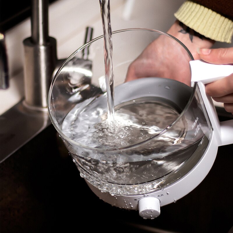 1.2L Electric Multicooker Glass Cooking Pot Mini Slow Cooker Stew Porridge Soup Health Preserving Pot Cooking Appliance 600W