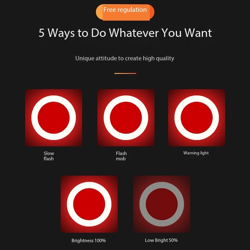 Luz trasera Led para bicicleta, luces traseras con múltiples modos de iluminación, carga USB, accesorios para bicicleta, novedad