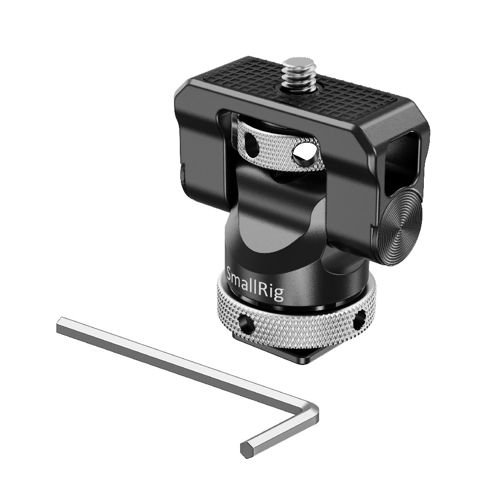 SmallRig Kamera EVF Mount Swivel 360 Grad & Tilt 140 Grad Monitor Montieren w/Kalt Schuh-Adapter Mikrofon halterung 2346
