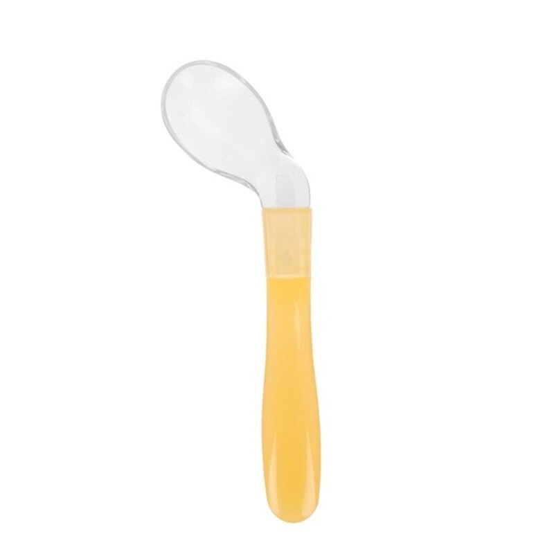 Baby Safety Temperature Sensing Baby Silicon Spoon Kids Children Flatware Feeding Spoons Safety Soft Spoon Baby Flatware