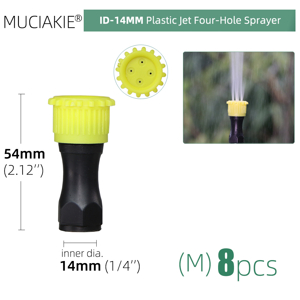 Agricultural Sprayer Nozzles Brass Atomizing Sprinklers Single Double Triple Heads Gardens Lawns Irrigation Spraying Accessories: Mx8pcs