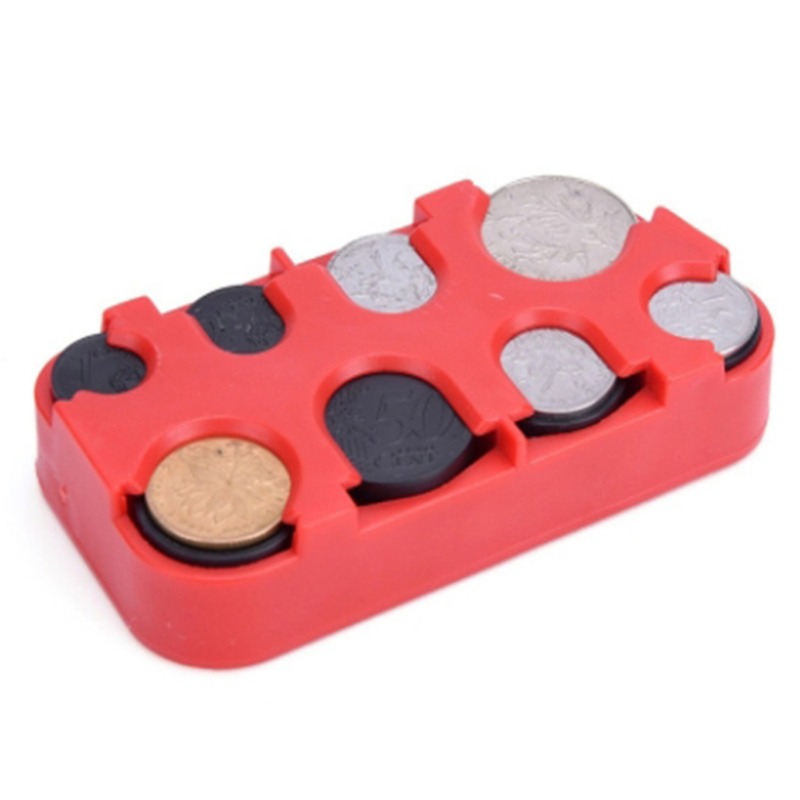 Creatieve Auto Muntwisselaar Kids Cadeau Portemonnee Plastic Portemonnee Organizer Muntautomaat Euro Muntdoos Pocket Hoesjes: Beige