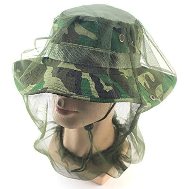 Gorra antimosquitos para exteriores, Protector facial de malla para viajes, Camping, sombreros, red de protección facial, , 5/10/30/50 piezas