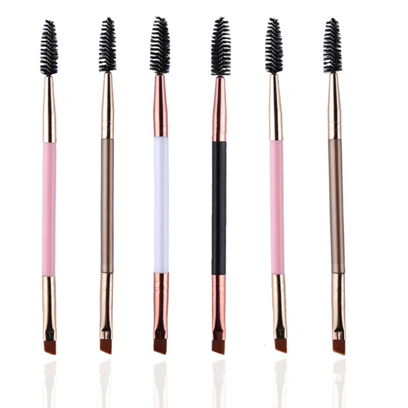 Double Ended Wenkbrauw Eye Brow Kam Borstel Beauty Up Kwasten Cosmeticstools Wimper Wands Snelle Levering 1Pc