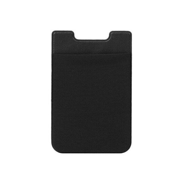 5 farbe Klebstoff Aufkleber Telefon Zurück Karten Brieftasche fallen Kredit Ich würde Karte Halfter praktisch U-bilden Karte Halfter tasche 5,8x8,8 cm #50: Schwarz