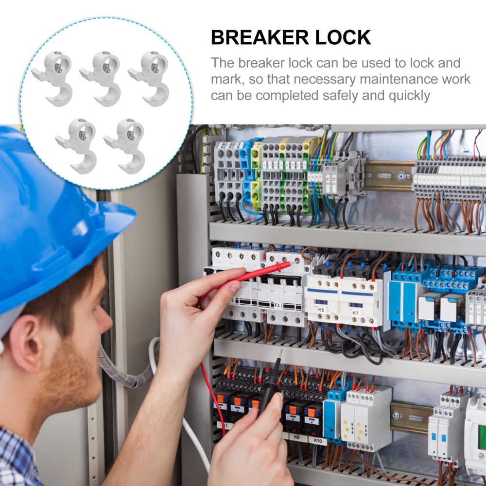 5pcs MCB Miniature Circuit Breakers Lockout Lock Off Devices Tools Kit