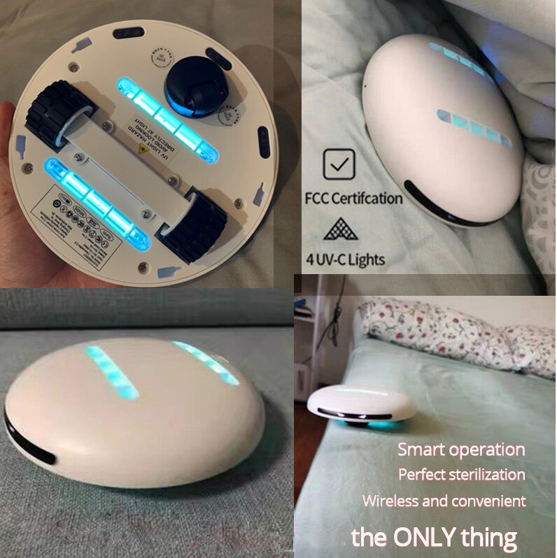 EU/US IN STOCK Cleaner Rob World's First Bacteria Killing Robot UV Sterilizers Mite Killer Smart Robot for Home Travel Household