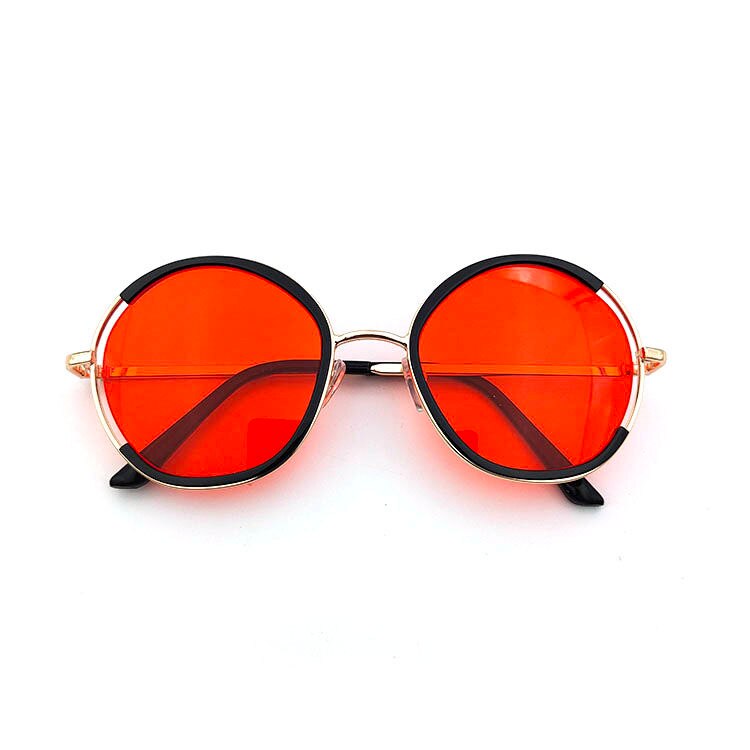 låve solbriller fjøs rund innfatning solbriller takrenne og jenter metallbriller baby solbriller uv-beskyttelse: Rød