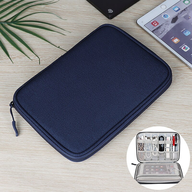 Reise Kabel Organizer Tasche Digital Speicher Tasche Kasten Wasserdichte Elektronische Zubehör Beutel Gerät USB Kopfhörer Energie Bank fallen: Marine