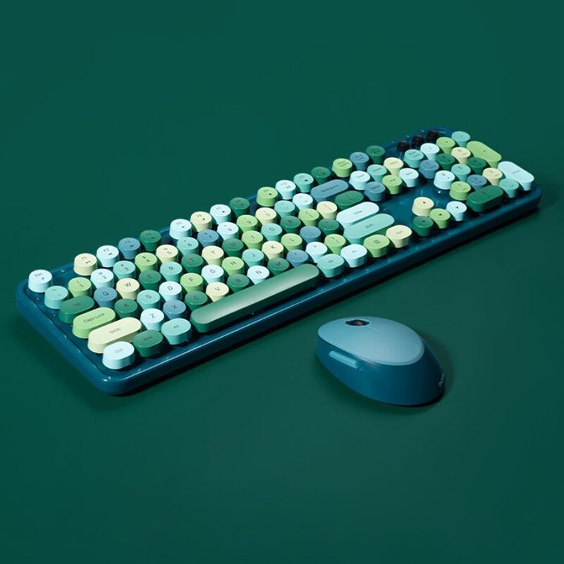 Wireless Girly Pink cute Gaming Mechanical Keyboard and mouse Silent Backlight Round key keyboard for office PC Laptops gamer: 5