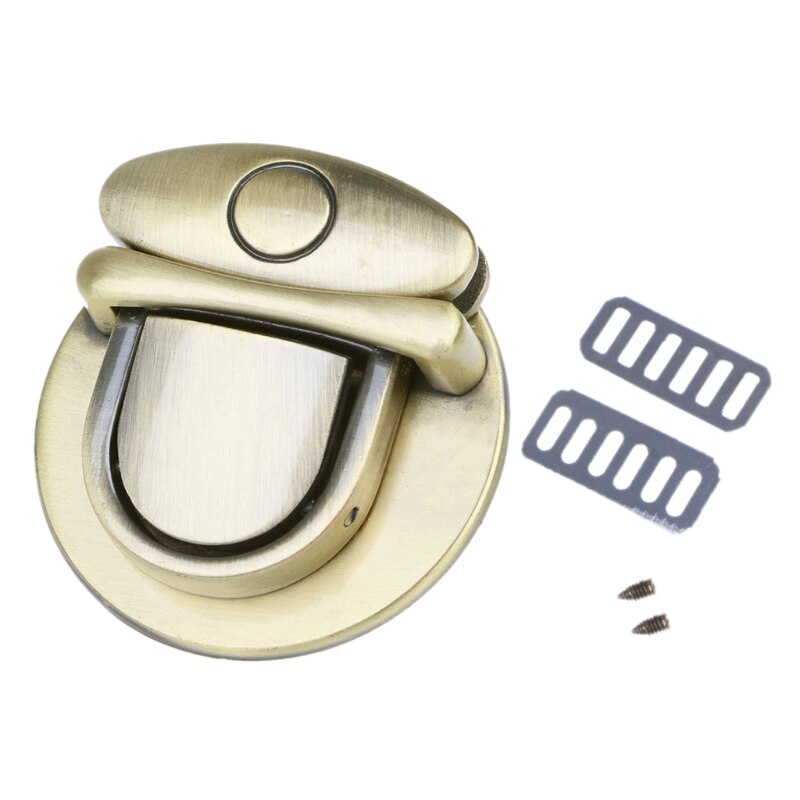 Buckle Twist Lock Hardware For Bag Shoulder Handbag DIY Craft Turn Locks Clasp: Bronze
