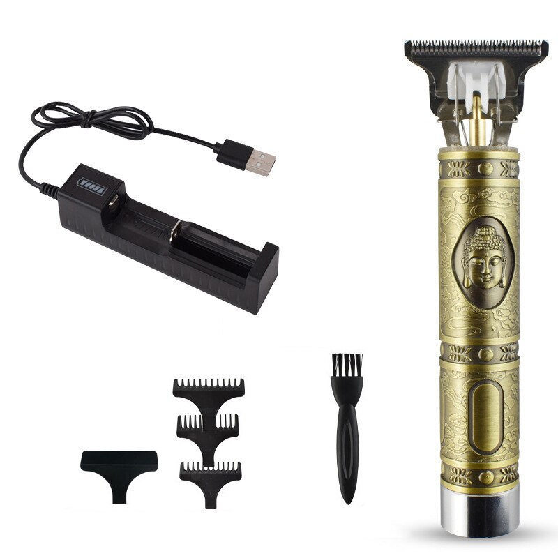 T9 Electric Hair Trimmer USB Rechargeable Hair Clipper Cordless Shaver Men Baldheaded Hair Clipper Barber Hair Cutting Machine: Style 4