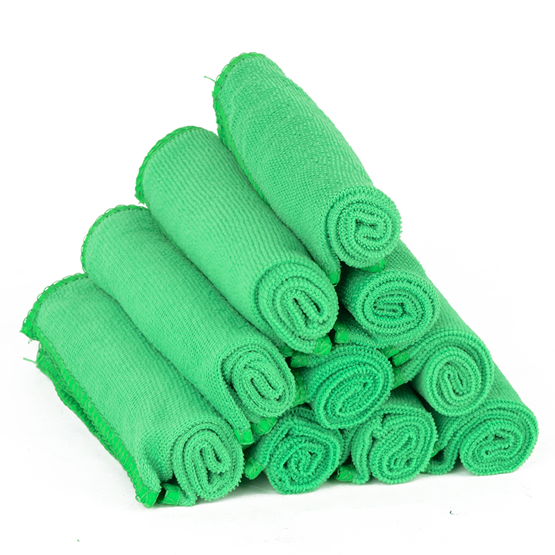 Mayitr 10 Stuks Microfiber Wassen Cleaning Handdoeken Doeken Auto Schoon Stofdoek Zachte Doeken Voor Meubelen Groen 25