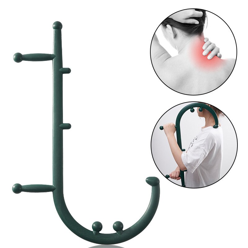 Self-Massage Tool Deep Pressure Trigger Point Massager Stick Hook Body Muscle Relief Thera Cane Back Massager Therapiutic Tools: Updated Style