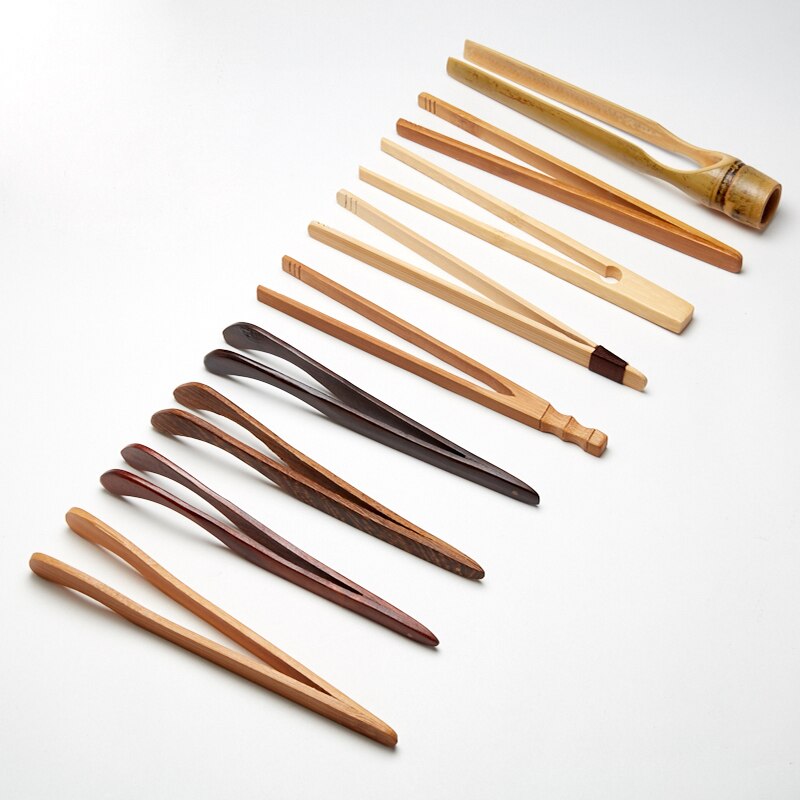 1Pcs Bamboo/Ebony Tea Clips Tea set wooden tweezers Anti-scalding tea clip for teacup