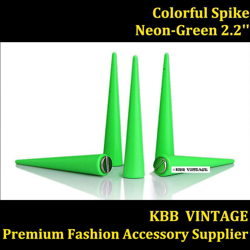 10 st 55mm cone spikes screwback spike rock diy stud neon-groen
