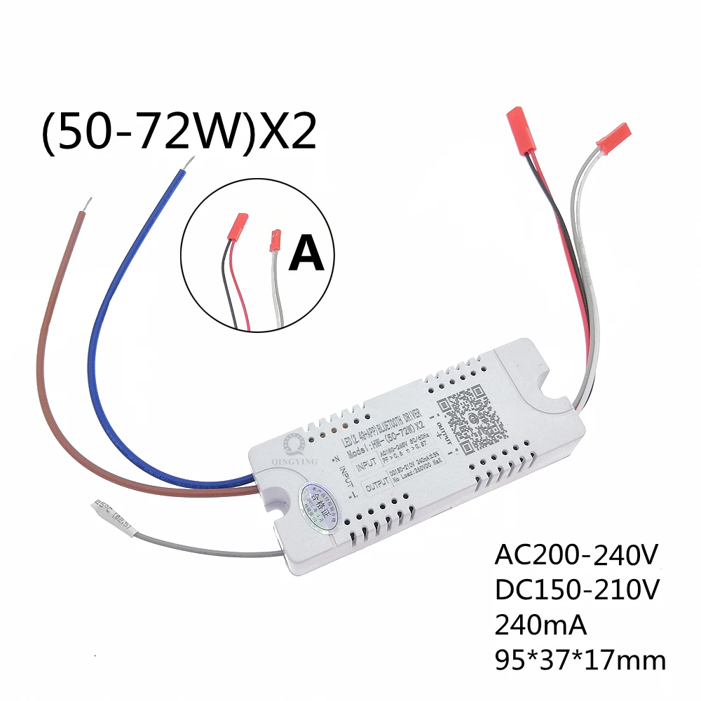 1 stücke AC220V 2,4G RF Fernbedienung Intelligente LED-treiber 12-40 W 36-50 W 40-60 W 50-72 W X2 X4 X6 X8 240mA Dimmen Fahrer: Gold / 3 Watt
