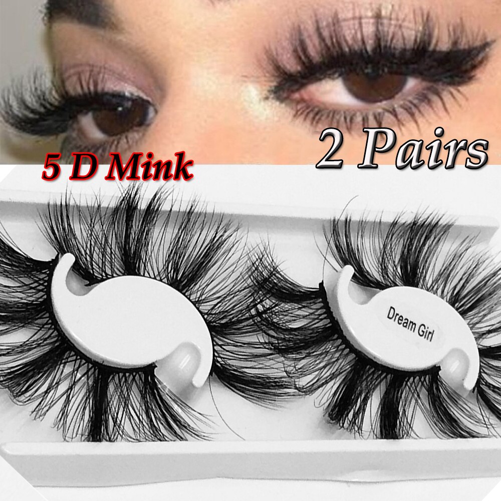 25MM Lashes 5D Mink Hair False Eyelashes Dramtic Thick Long Wispies Fluffy Full Strips Handmade Eye Makeup Lashes Extension Tool