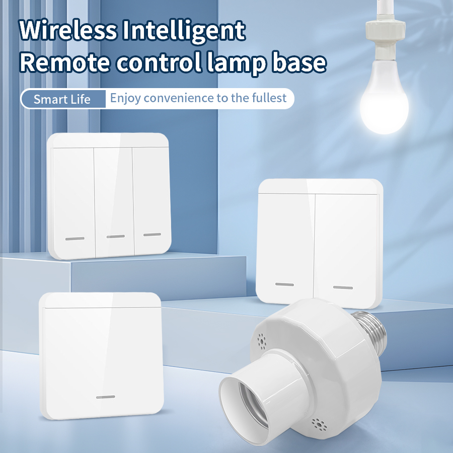 RF 433 Mhz Drahtlose Fernbedienung Licht Lampe Halfter 110 V 220 V E27 Lampe Basis Licht Schalter 1/2/3 Gang Zauberstab Schalter für LED-lampe