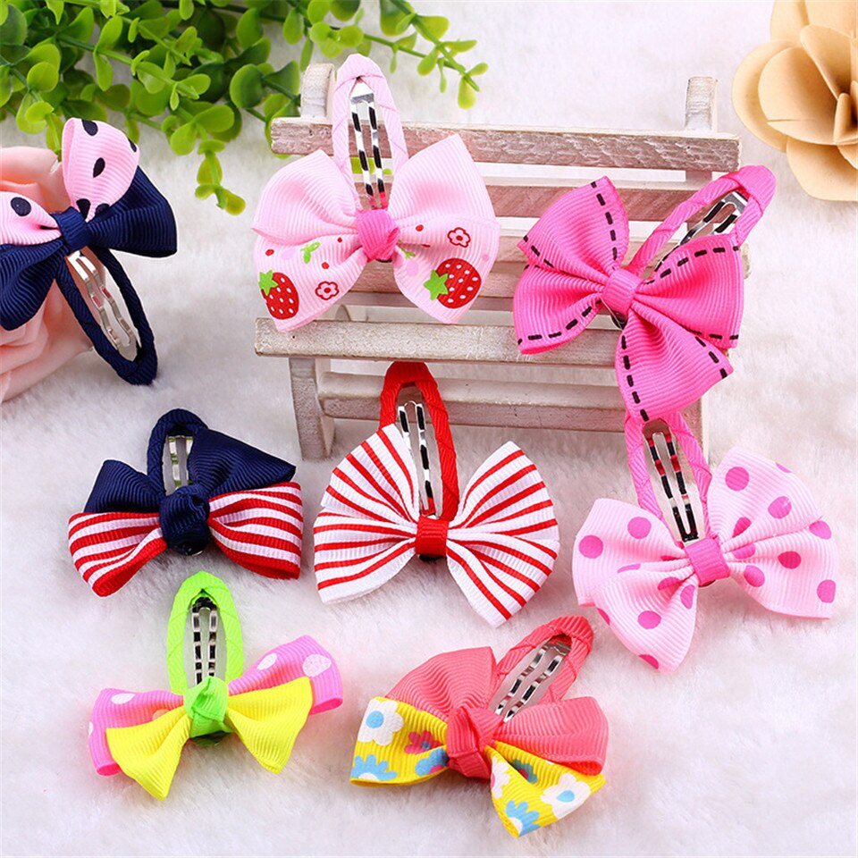 5pcs Cute Chidlren Hair BB Clips Headdress Korean Fruit Bowknot Hair Accessories Hairpins For Girls Kids Barrettes Big Discount: 11