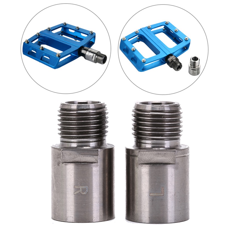 1pair Titanium Bike Pedal Extenders Bicycle Pedal Spacers for MTB Road Bicycle Pedals