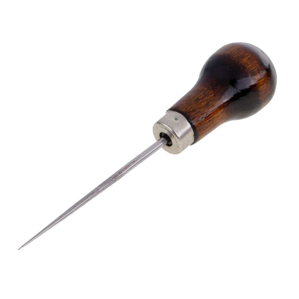 Gourd Shape Awl Tailors Awl Wood Handle Scratch Awl Sewing Awl Leathercraft Accessories