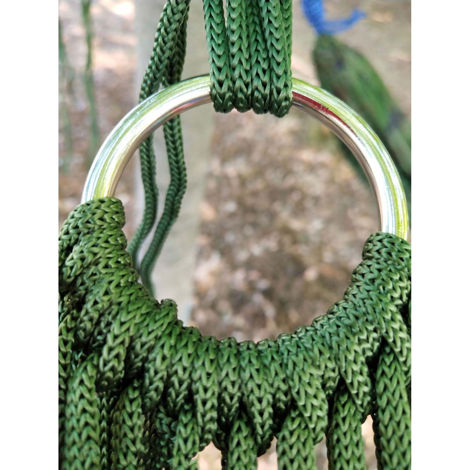 Cama colgante para dormir, hamaca para acampar, hamacas de paracaídas, muebles de supervivencia para exteriores, mecedora para Picnic y jardín, columpio de malla
