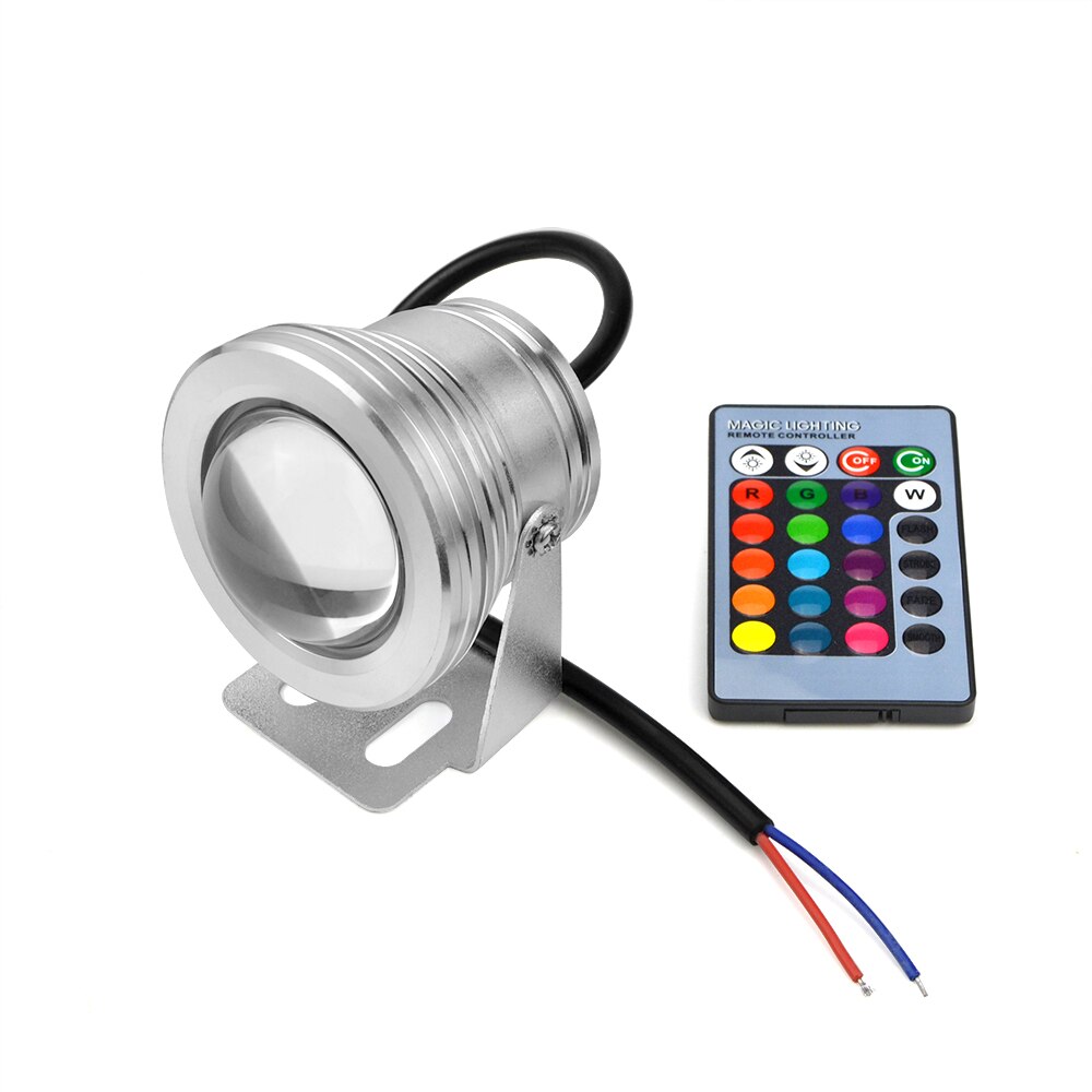 Underwater Lamp Swimming pool Night light Aquarium Decoration RGB Diving Pond Fountain Waterproof LED Outdoor lighting Bulb: Silver / RGB