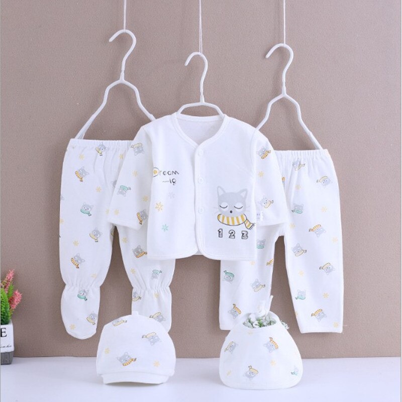 (5pcs/set)cheapest Newborn Baby 0-3M Clothing Set Baby Boy/Girl Clothes 100% Cotton Cartoon Underwear JUL02