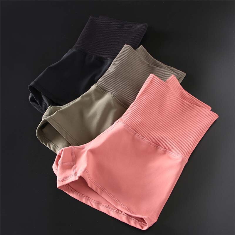 Kvinnor seamless gym kort jogging löparshorts hög midja gym kompression sport shorts yoga kläder