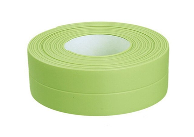 Pvc Zelfklevende Waterdichte Douche Wastafel Bad Edge Muursticker Voor Keuken Badkamer Bad Vloer Afdichting Kalefateren Strip Tape: Green 2.2cm