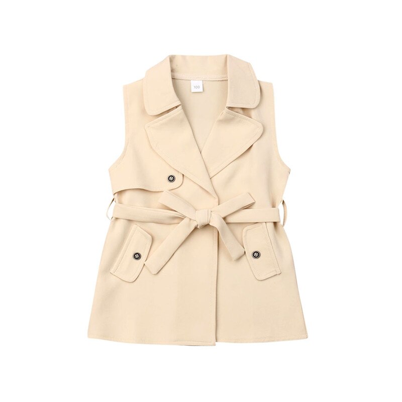 Trench-Coat sans manches pour bébé fille, veste coupe-vent, vêtements d'extérieur, nouvelle