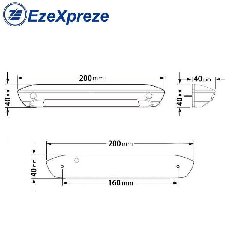 Luz LED impermeable para porche, barra de luz para autocaravana, caravana, Camper, remolque, Exterior, 12V