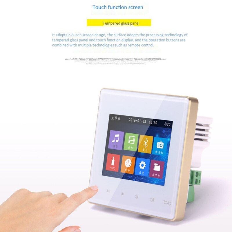 Bluetooth smart control muzieksysteem plafondluidsprekermodules home o-systeem digitale stereoversterker in de muur voor hotels