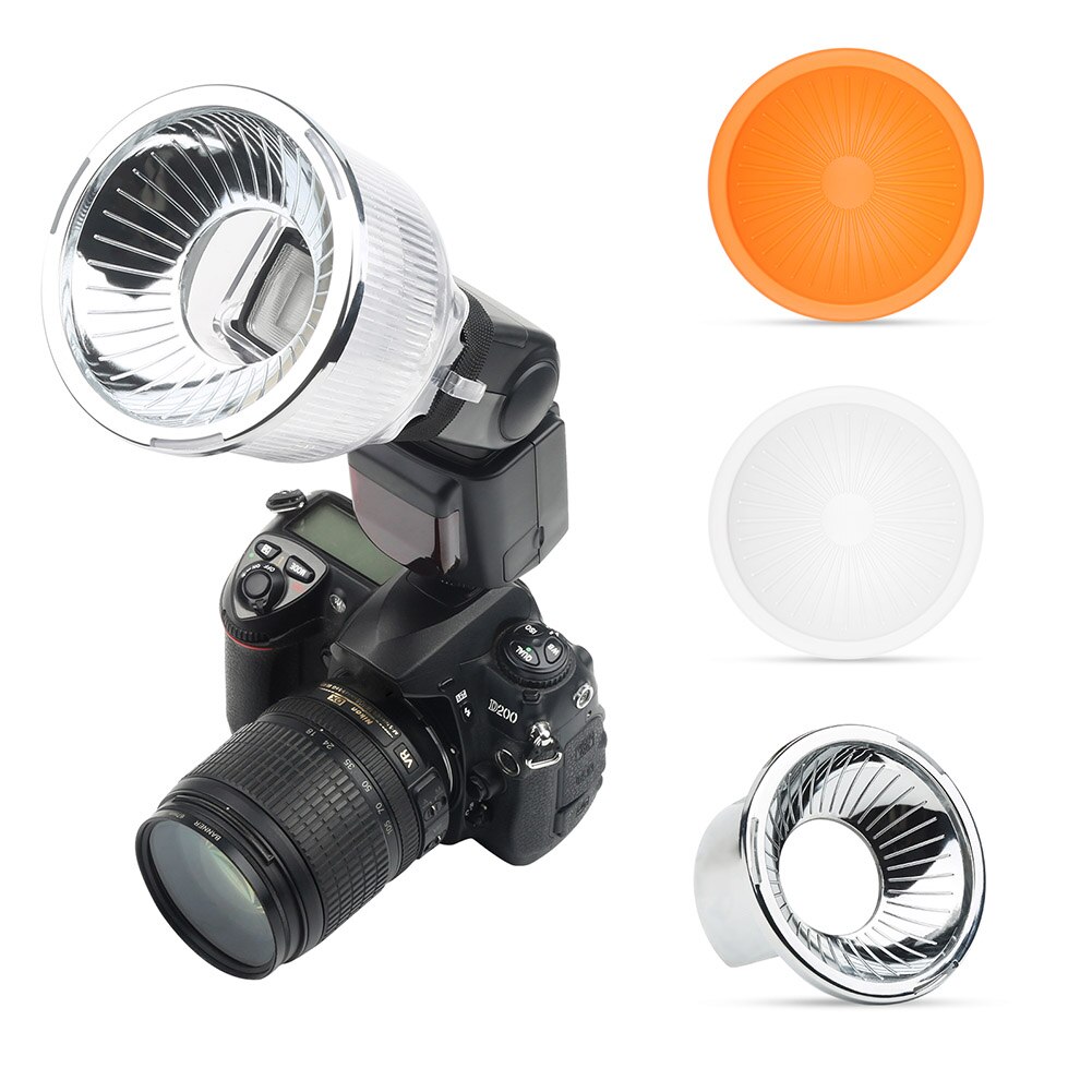 1 pçs flash difusor + 3 pçs tigela forma abajur universal para todos os flashes dq-drop: Default Title