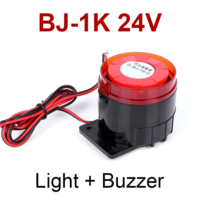 BJ-1K 12 24V 220V Buzzer with light without light high decibel sound and light alarm alarm explosion anti-theft horn electronic: MULTI