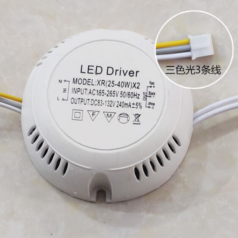 Ultra-dünne LED-treiber Strom 280mA 8-25W/50-70W SMD PCB licht Decke netzteil Doppel farbe 3Stift beleuchtung transformatoren: 25-40x2W(3Stift)