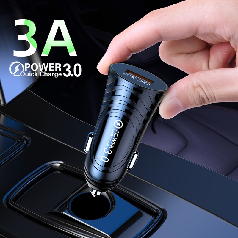 Uslion Auto Usb Lader Quick Charge 3.0 Snelle Auto Mobiele Telefoon Oplader Voor Iphone 11 Xr Xs Xiaomi Samsung S10 plus Tablet Adapter