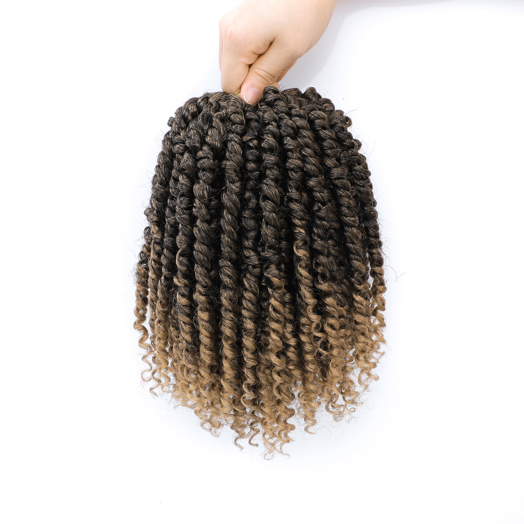 Forevery Passion Twist Capelli all'uncinetto Capelli sintetici all'uncinetto per donne nere Estensioni dei capelli pre-loop pre-intrecciate Passion Twist: T1B/27 / 12 pollici / 8 Pz/lotto