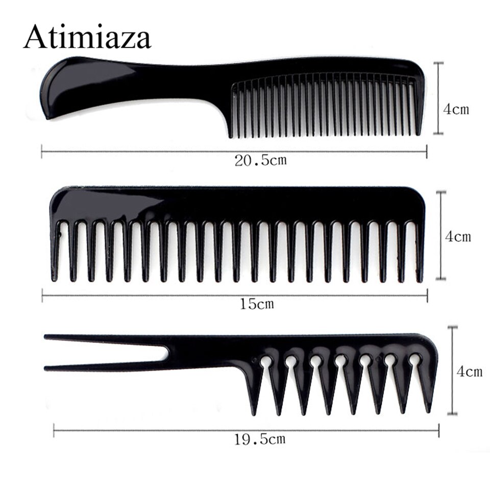 10 Pcs Hair Barber Styling Comb Set Hair Care Comb Anti Static Coarse Fine Toothed Tail Teasing Waves Pick Combs For All Hair