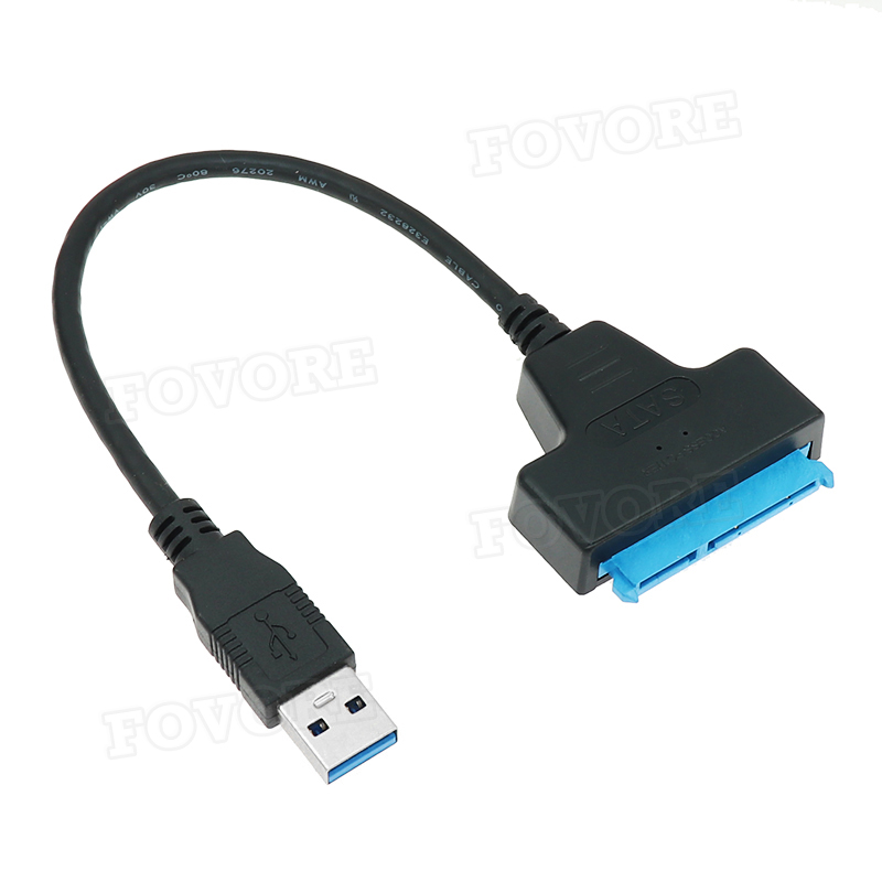 Cable USB SATA para disco duro externo, adaptador de 2,5 pulgadas, 2,5 pulgadas, 22 Pines, SATA III, HDD, SSD a USB 3,0, 3 cables, USB3, SATA3
