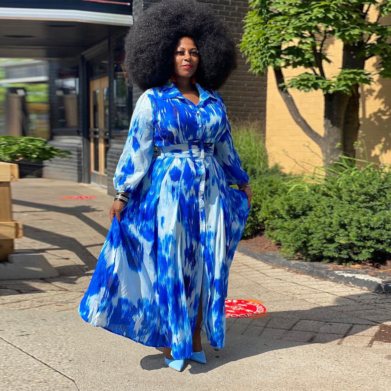 Xl -5xl plus size lange afrikanske kjoler for kvinner dashiki afrika skjortekjole skjørt snøring kappe boubou afrikanske klær