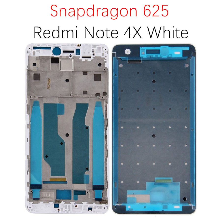 Für Xiaomi Redmi Hinweis 4 Vorderseite Rahmen Hinweis4-Bildschirm Lünette Für Redmi Hinweis 4X Vorderseite Rahmen Chassis Mitte Gehäbenutzen platte: Snapdr Hinweis 4X Weiß